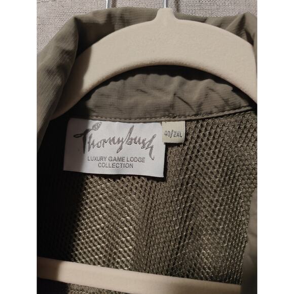 Thornbush Luxury Game Lodge Collective Outdoor Hunting Olive Work Shirt Sz 2XL - Picture 3 of 8